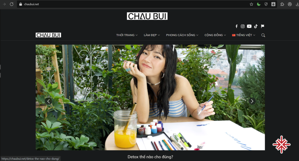 Website mang thương hiệu Châu Bùi (CHAUBUI.NET).