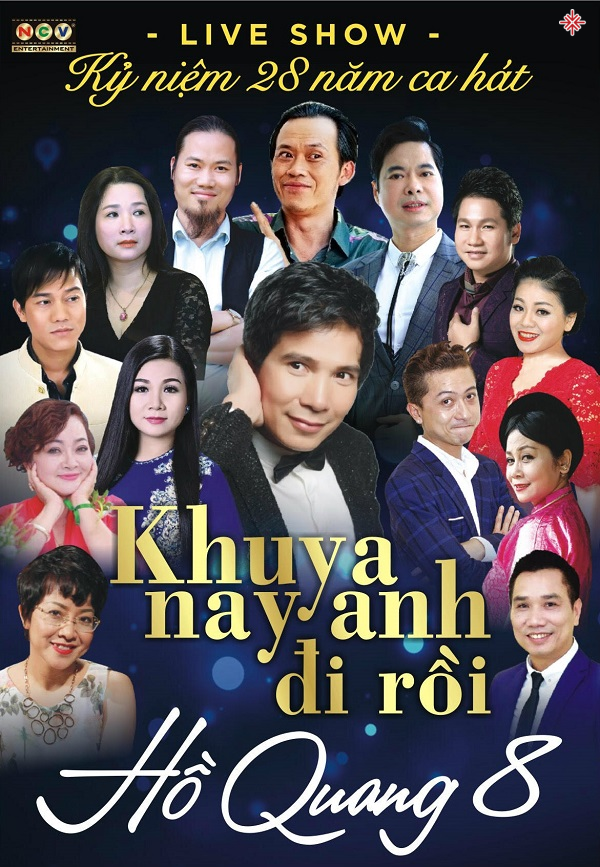 Liveshow đầu tiên của ca sĩ Hồ Quang 8 có sự góp mặt của nhiều nghệ sĩ nổi tiếng.