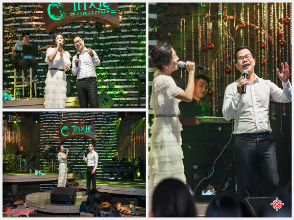 Ngoài dẫn chương trình MC Phạm Hồng Phong vẫn thường trổ tài bằng giọng ca cùng với các ca, nhạc sĩ nổi tiếng.  (Nguồn ảnh: Facebook nhân vật – Thứ Bảy, 20 Tháng 12, 2021, lúc 20:54).  